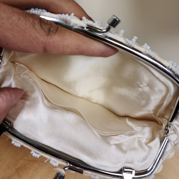 SOLD Vintage Iridescent Sequined & Beaded Handbag - Picture 5 of 5